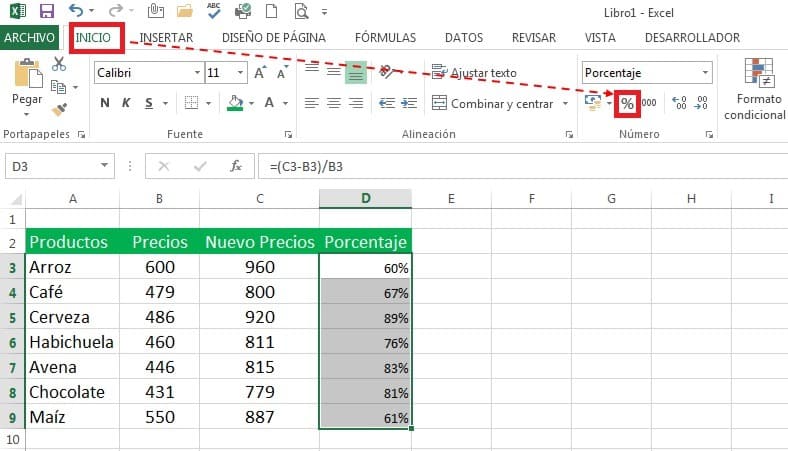 Que Funcion Se Utiliza Para Sacar Porcentaje En Excel Printable Templates Free