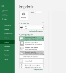 como imprimir una hoja de calculo en excel