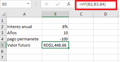 Calculo de anulalidad en Excel