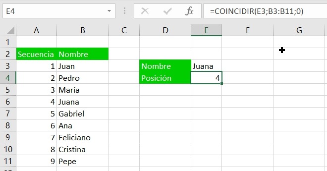 Funcion Coincidir En Excel Siempre Excel