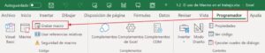 grabar macro en excel
