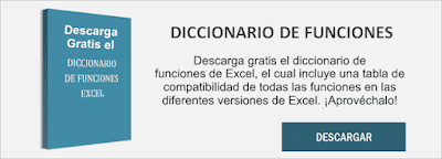 Diccionario de funciones en excel