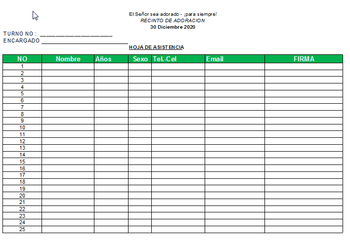 Listado de asistencia en excel Siempre Excel