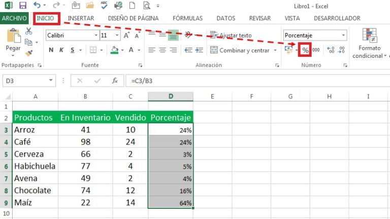 Cómo Sacar Porcentaje En Excel Fórmulas Siempre Excel 5530