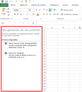 Cómo recuperar un archivo de excel