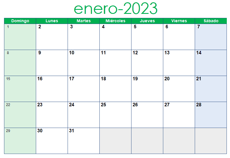 Plantilla Excel Calendario 2023 Descargar Gratis Gambaran 4663