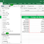 código de barra en Excel