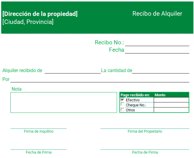 Recibo De Alquiler Plantilla Gratis En Excel Siempre Excel 8955
