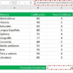 Promedio ponderado en Excel promedio ponderado en excel