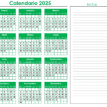Calendario 2025 en Excel calendario 2025 en excel