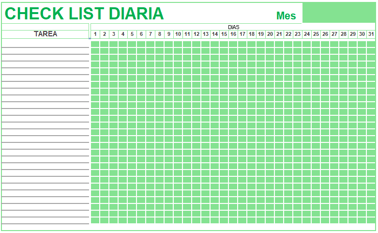 Check List en Excel