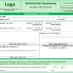 Formato solicitud de vacaciones excel formato de solicitud de vacaciones excel