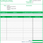 plantilla de albaran en excel