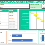 cronograma de actividades excel