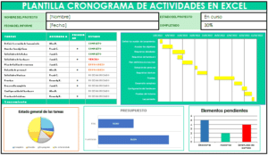 cronograma de actividades excel