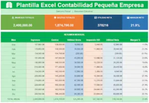 plantilla excel contabilidad pequeña empresa