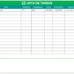 lista de tareas en excel